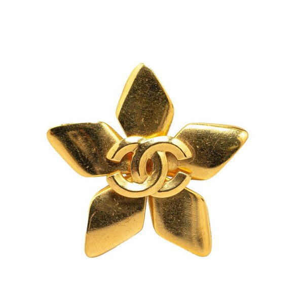 CHANEL Gold Coco Mark Brooch - Picture 1 of 4